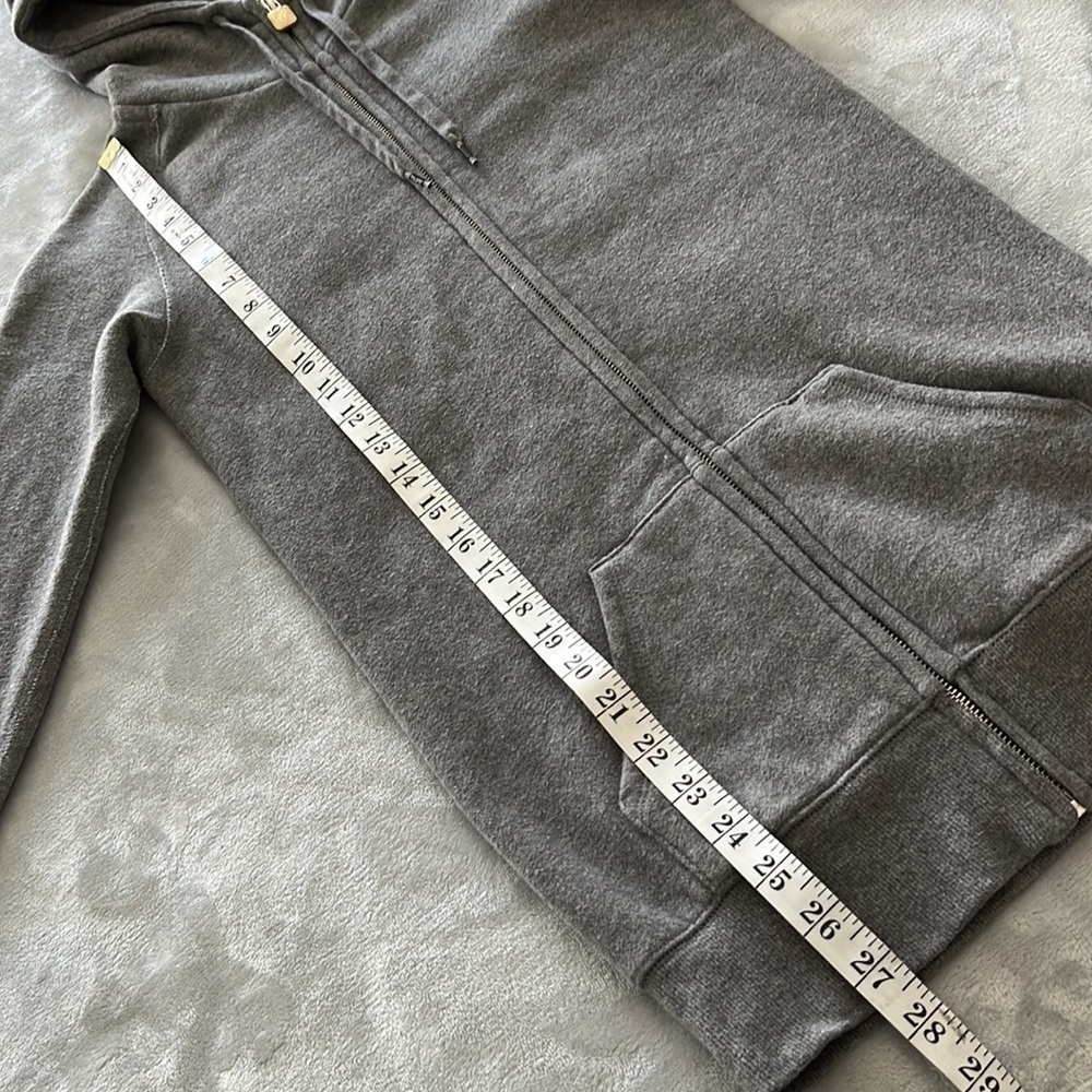 Aritzia TNA Grey Hoodie Fleece Lined Hooded Sweater Full Zip - Picture 15 of 17